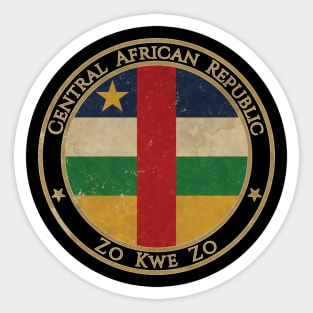 Vintage Central African Republic Africa African Flag Sticker